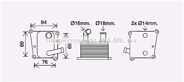 AVA QUALITY COOLING alyvos aušintuvas, variklio alyva FD3598